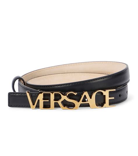 versace logo letter belt|Versace Logo Leather Belt on SALE .